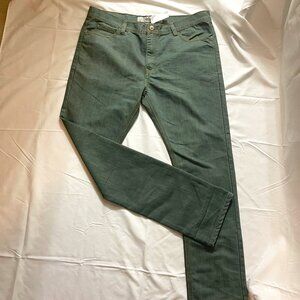 Black Smith. Men's green denim pants size 40x34. Made in China.